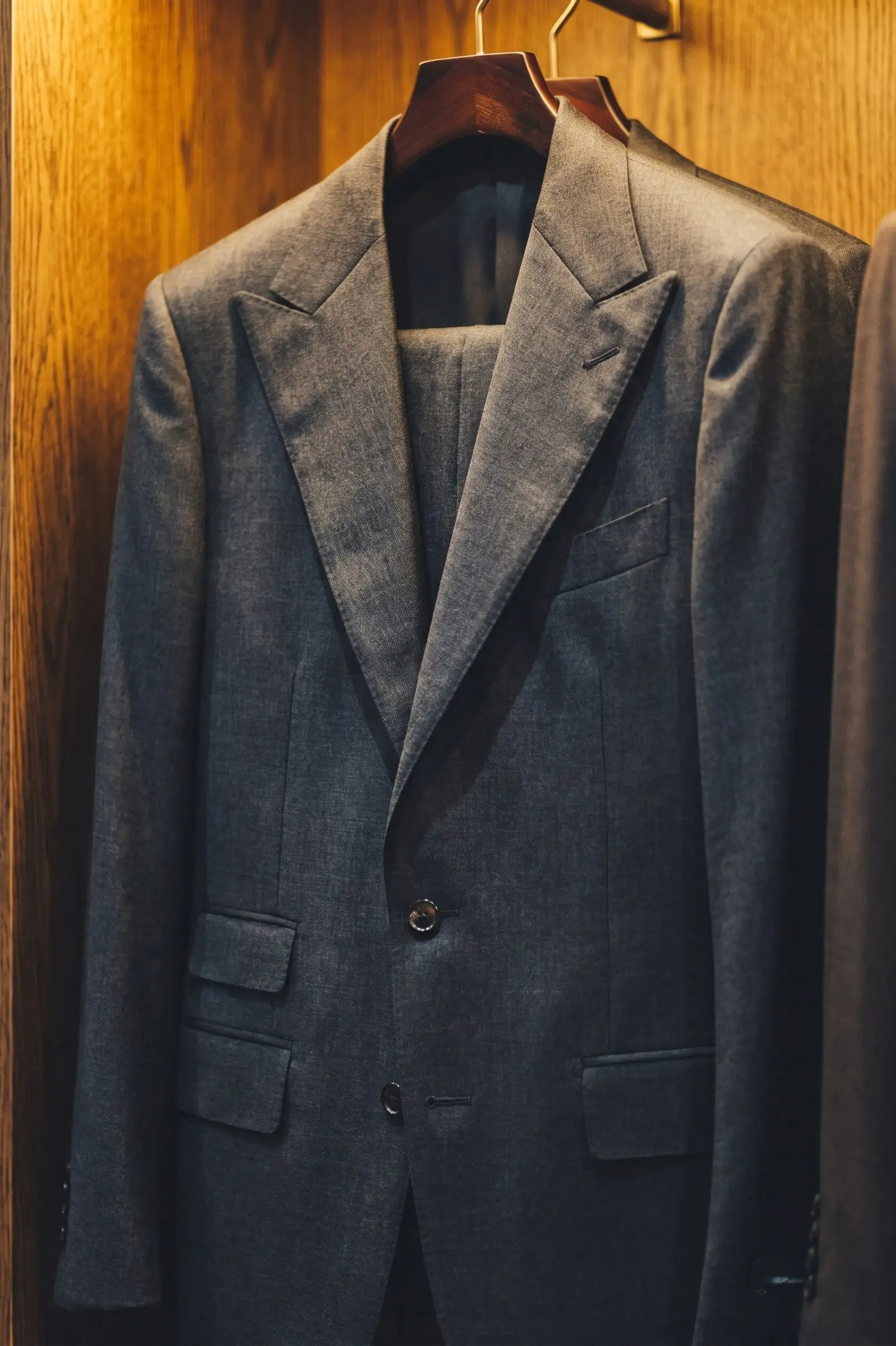 A black suit jacket